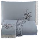 Jogo de Cama Lençol Queen Bordado Advance 3 Peças - Cinza - 100% Poliéster Jogo de Cama Lençol Queen Bordado Advance 3 Peças - Cinza - 100% Poliéster