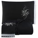 Jogo de Cama Lençol Queen Bordado Advance 3 Peças - Preto - 100% Poliéster Jogo de Cama Lençol Queen Bordado Advance 3 Peças - Preto - 100% Poliéster