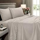 Jogo de Cama Lençol Queen Bordado Renda Bianca Sonata Buettner