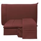 Jogo de Cama Lençol Queen Conforto Percal 300 Fios 4 Peças - Vinho - 100% Poliéster Jogo de Cama Lençol Queen Conforto Percal 300 Fios 4 Peças - Vinho - 100% Poliéster