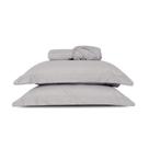 Jogo de Cama Lencol Slim Queen 3 peças 200 Fios Cinza - Home Fernandes