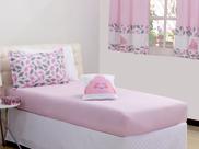 Jogo de Cama Lençol Solteiro Nuvem Rosa 03 peças Jogo de Cama Lençol Solteiro Nuvem Rosa 03 peças