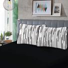 Jogo de Cama Malha Estampado Rubi 100% Algodão Casal 03 peças Morfeu/Preto - SBX