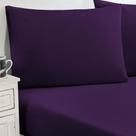 Jogo De Cama Malha Lençol 100% Algodão Gran Moratta 3 Peças Queen - Roxo.