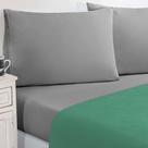 Jogo De Cama Malha Lençol 100% Algodão Gran Moratta 4 Peças King - Verde Jade-cinza.