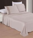 Jogo De Cama Marquesa Bordado Inglês Queen Camesa Bege