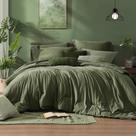 Jogo de Cama Monbix Queen Verde Oliva 7 Peças