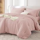 Jogo de Cama MUXHOMO Twin XL Seersucker 5 Peças Ouro Rosé