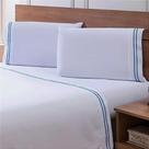 Jogo de Cama Percal Soft 300 Basics Casal Indigo 4 Peças