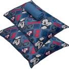 Jogo De Cama Portallar Casal Malha 100% Algodão Disney Mickey Simpático 3 Peças Azul