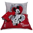 Jogo de Cama Portallar Casal Malha Mista Estampado Disney Joy Mickey Minnie Lovers 3 Peças Vermelho Jogo de Cama Portallar Casal Malha Mista Estampado Disney Joy Mickey Minnie Lovers 3 Peças Vermelho