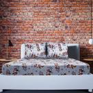 Jogo de Cama Portallar Casal Malha Mista Estampado Disney Minnie Sparkly 3 Pçs Cinza