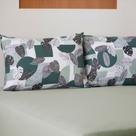 Jogo de Cama Portallar King 3 peças Doce Vida Palmas Verde Musgo
