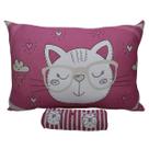 Jogo de Cama Portallar Solteiro Malha Mista Joy Gatinhos 2 peças Pink Jogo de Cama Portallar Solteiro Malha Mista Joy Gatinhos 2 peças Pink