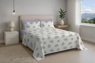 Jogo de Cama Premium 150 Fios King Estamparia Des 7870 Violeta 4 Peças
