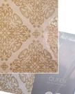 Jogo de Cama Queen 180 fios Yohana 4 peças branco/dourado