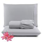 Jogo de Cama Queen 3 Peças Percal 400 Fios Ponto Palito Extra macio Jogo de Cama Queen 3 Peças Percal 400 Fios Ponto Palito Extra macio