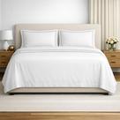 Jogo de Cama Queen 300 Fios Algodão Egípcio Cetim Branco Jogo de Cama Queen 300 Fios Algodão Egípcio Cetim Branco