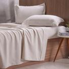 Jogo De Cama Queen 4 Pçs 1000 Fios Toque Acetinado Tessi Bege