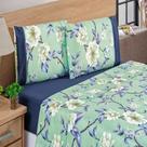 Jogo de Cama Queen 4 Peças 200 Fios Moderno Flower Jogo de Cama Queen 4 Peças 200 Fios Moderno Flower