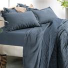 Jogo de Cama Queen 4 Peças Altenburg Toque Acetinado Sim Azul Marinho