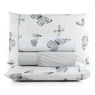Jogo de Cama Queen 4 Peças Estampado 100% Algodão 180 Fios Conforto e Elegância