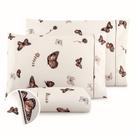 Jogo de cama Queen 4 peças estampado ponto palito algodão