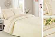 Jogo de Cama Queen 400 Fios - Algodão Egípcio Acetinado - Percal - Cama Box e Comum - 4Pçs Jogo de Cama Queen 400 Fios - Algodão Egípcio Acetinado - Percal - Cama Box e Comum - 4Pçs