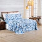 Jogo de Cama Queen 400 Fios com Aba Americana Estampado 04 Peças Afeto Lolli