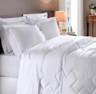 Jogo de Cama Queen Bouton Fibra de Bambu 350 Fios 4 peças Branco - Buettner
