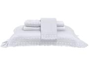 Jogo de Cama Queen com Renda Renascença Percal 300 Fios Buettner