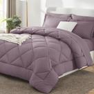 Jogo de Cama Queen CozyLux 7 Peças Microfibra Roxo Acinzentado