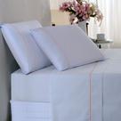 Jogo de Cama Queen Flora Branco Casaborda 4 peças