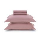 Jogo de Cama Queen Karsten 180 Fios Percal Liss Rosa