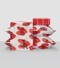 Jogo De Cama Queen Love 4 Peças Lar E Lazer Vermelho