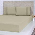 Jogo De Cama Queen Malha 3 Pçs Bella Cama 100% Algodão 158x198x35cm Avelã Jogo De Cama Queen Malha 3 Pçs Bella Cama 100% Algodão 158x198x35cm Avelã
