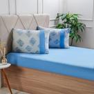 Jogo De Cama Queen Malha 3 Pçs Bella Cama New 158x198cm Azul