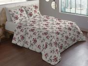 Jogo de Cama Queen Microfibra 150 Fios 04 Peças Camesa - Floral Bege