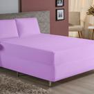 Jogo de Cama Queen Nobre 3 Peças Luva de Box 55cm de Altura Malha 100% Algodão - Lilás Jogo de Cama Queen Nobre 3 Peças Luva de Box 55cm de Altura Malha 100% Algodão - Lilás