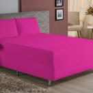Jogo de Cama Queen Nobre 3 Peças Luva de Box 55cm de Altura Malha 100% Algodão - Pink