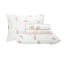 Jogo de Cama Queen Sultan 180F Sonhare Prata Borboleta 4 Pçs