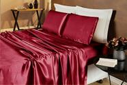 Jogo de cama romantic king 4 peças - tecido cetim charmousse Jogo de cama romantic king 4 peças - tecido cetim charmousse