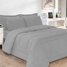 Jogo de Cama Soft Conforto Casal Queen 5 Peças Cinza Casa Dona