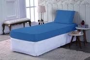 Jogo de Cama Solteiro Altura 30cm Azul