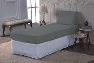 Jogo de Cama Solteiro Altura 30cm Cinza