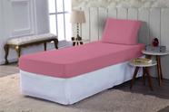Jogo de Cama Solteiro Altura 30cm Rosa Envelhecido