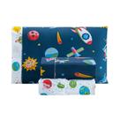 Jogo de Cama Solteiro Astro Azul Marinho 03 Peças 180 fios
