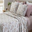 Jogo de Cama Solteiro Corttex Due Floral Bege 3 Pçs ( 2 Lençois e 1 Fronha)