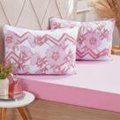 Jogo De Cama Solteiro Dreams Malha 100% Algodão 88x188x25cm Rosa