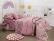 Jogo de cama solteiro duplo 3 peças Lollipop happy day sultan